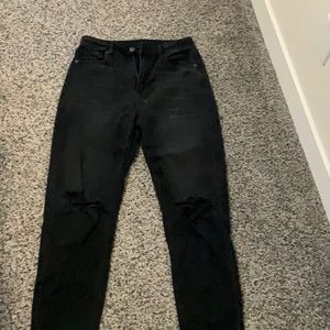 American Eagle black mom straight jeans